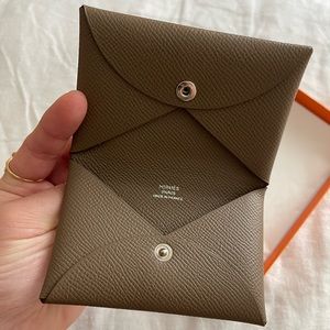 HERMES CALVI CARD HOLDER ETOUPE